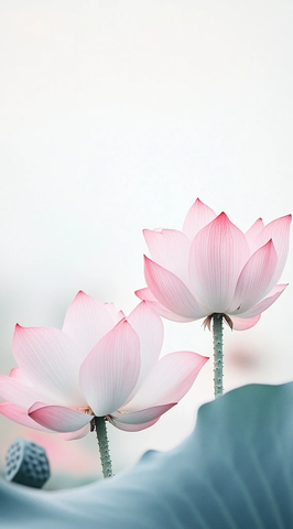 莲花特写柔和光影