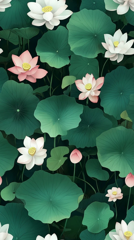 莲花叶白粉花盛开