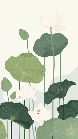 莲花叶与花诚信海报