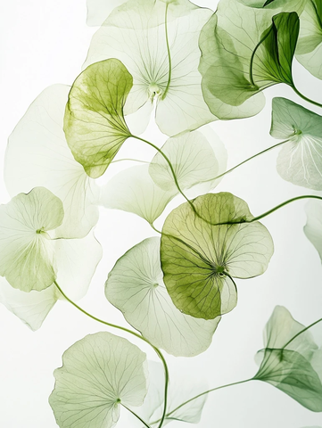 透明白色背景海藻中心