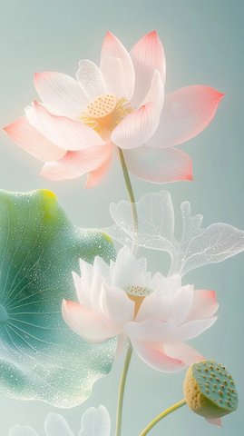 西瓜水滴莲花叶