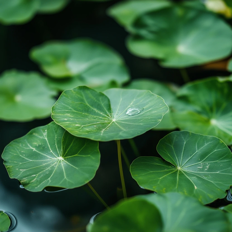 积雪草叶片水平视角