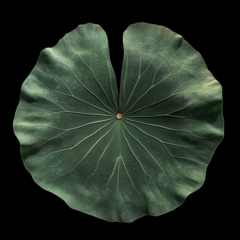 莲花叶顶部视角