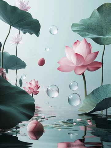 莲花河畔口香糖融入自然