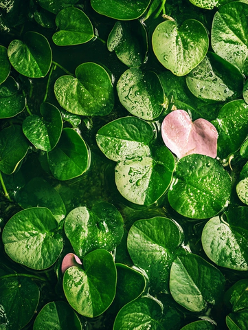 水培绿植粉红装饰