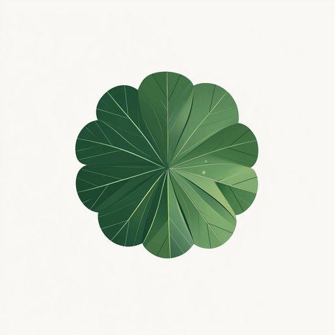 荷叶顶视图矢量设计