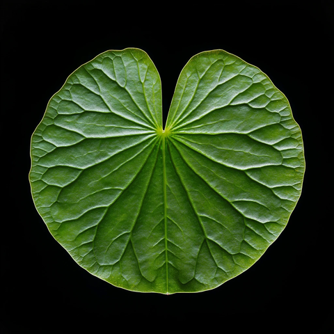 睡莲叶脉图黑色背景