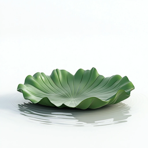 荷花叶漂浮水面