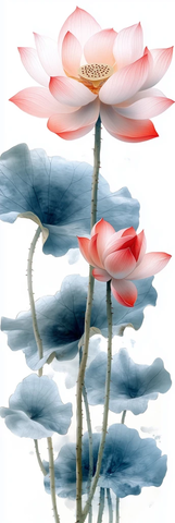 粉色莲花无叶白背景