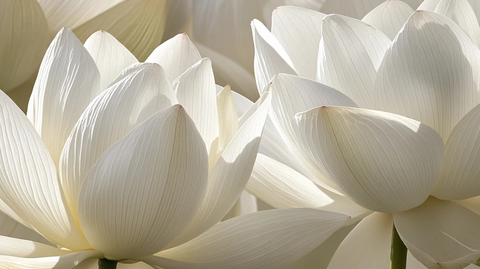 白莲花瓣柔美背景