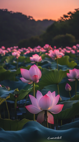 金色莲花与高清水生植物