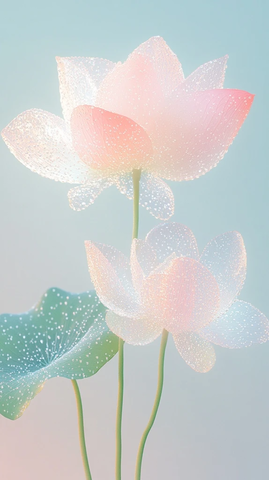 水滴西瓜莲花叶半透明