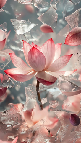 莲花花瓣玻璃碎片