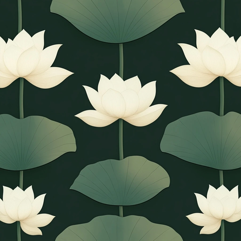 莲花叶纹样重复图案