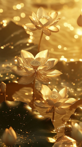 金莲浮水阳光透叶