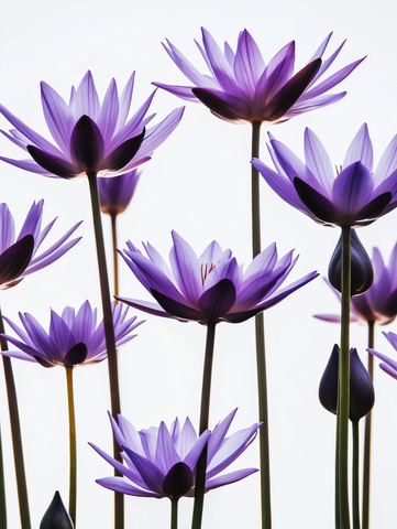 紫色莲花开放与闭合