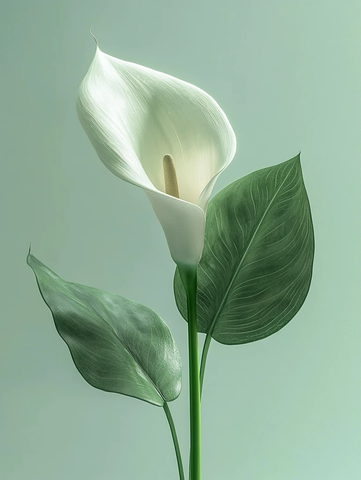 仰望的马蹄莲特写