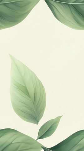 绿色叶片渐变光影