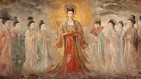 古代宫廷女子群像图