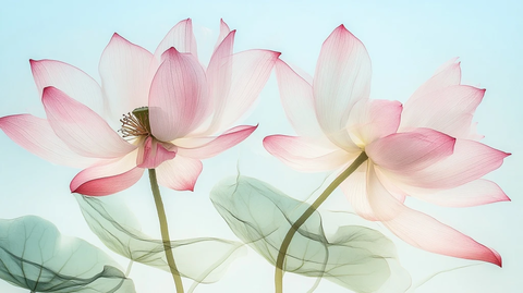 粉色莲花绿叶高清水面