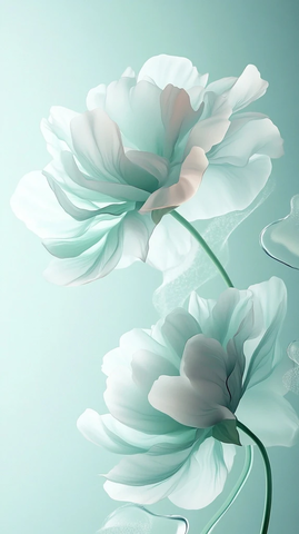 优雅曲线玻璃质感冰晶背景