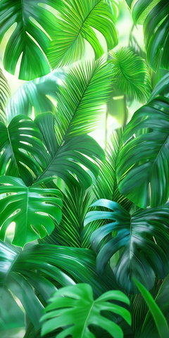 热带绿植叶子特写