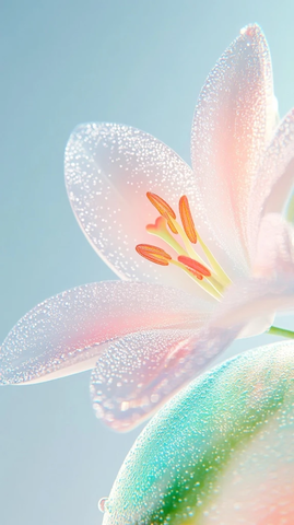 西瓜水滴百合花光摄影