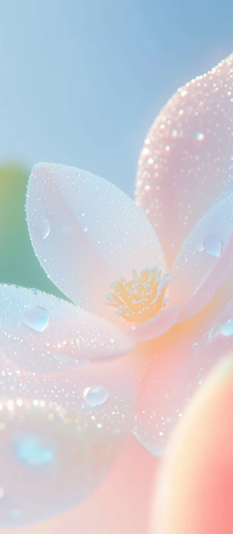 西瓜水滴莲花半透明光