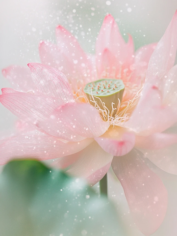 粉色莲花透明花瓣