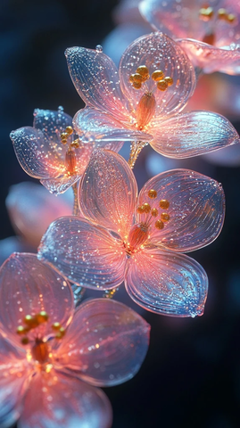 螺旋星爆透明花雨