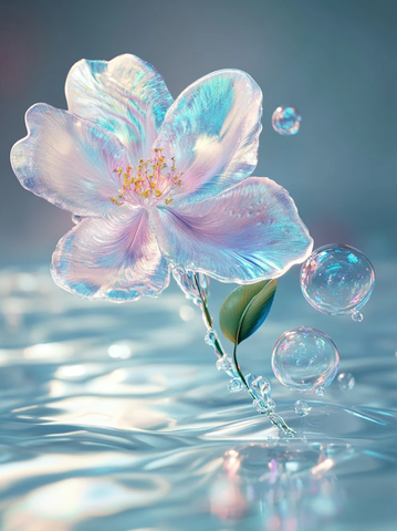 玻璃花浮水泡泡