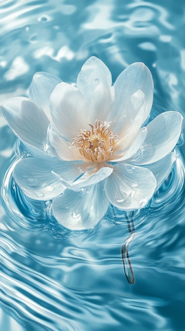 水晶玻璃花瓣水波纹