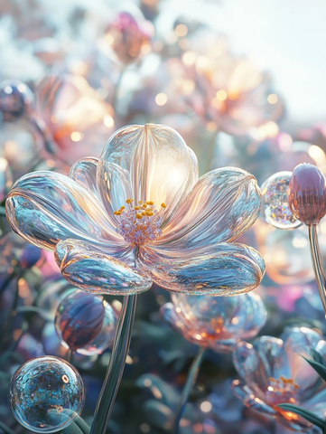 透明玻璃花谷装置