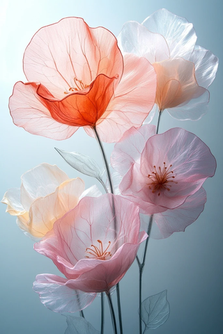 淡彩植物景观留白天空