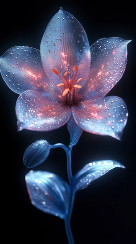 未来野生百合玻璃金属光泽