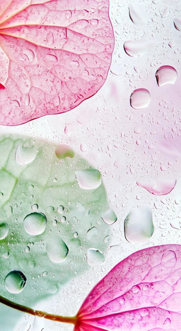 莲花叶水滴玻璃透明