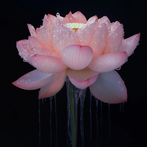 滴水莲花幻影水流