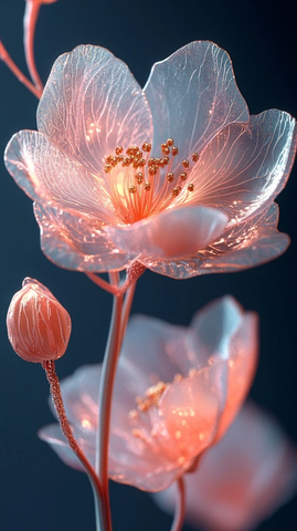 粉色纹理透明空气感