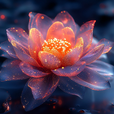 荧光莲花珠宝风格设计