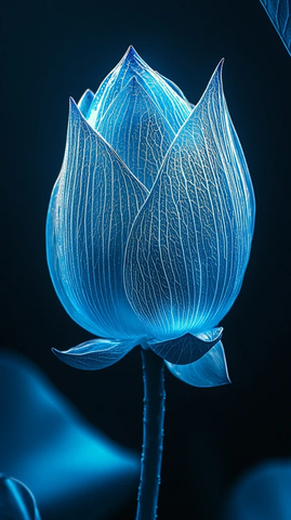 蓝莲半透荧光边缘发光