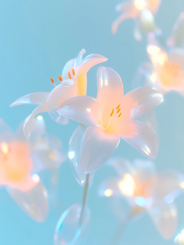 渲染日光百合景