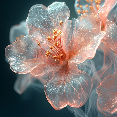 冰晶花雾玻璃水晶