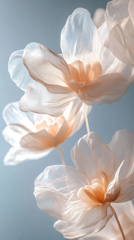 白色织物花朵特写