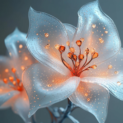 未来有机花朵渲染