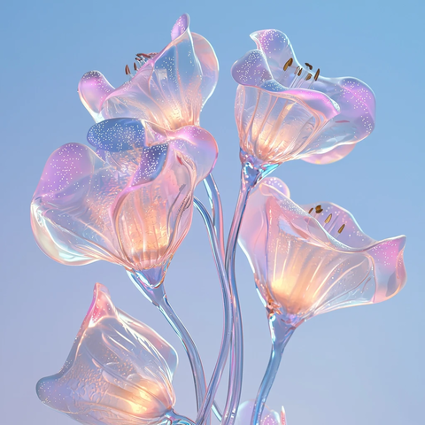 透明玻璃花植物创意设计