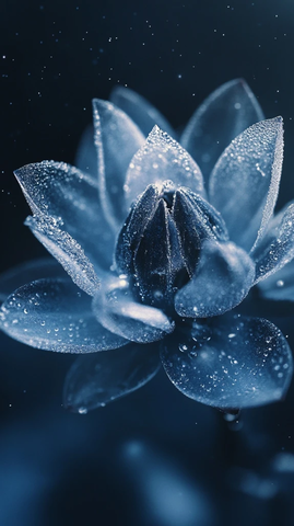 晶莲盛开微观星夜