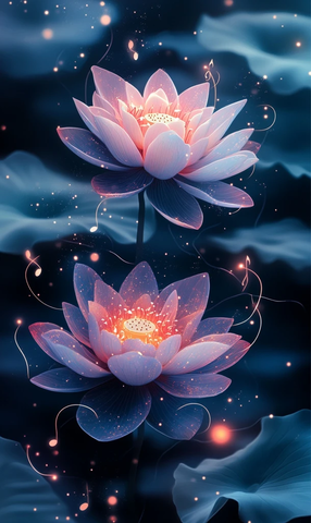 冥想音乐莲花波浪光环