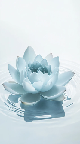 莲花浮水柔波轻漾