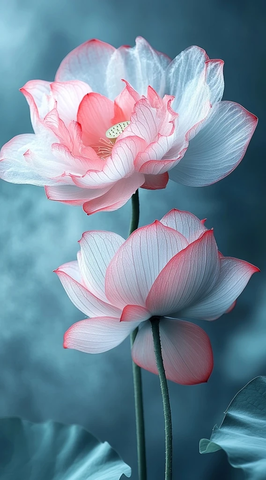 莲花与荷叶特写