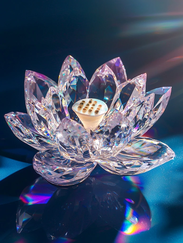 水晶莲花雕刻细节